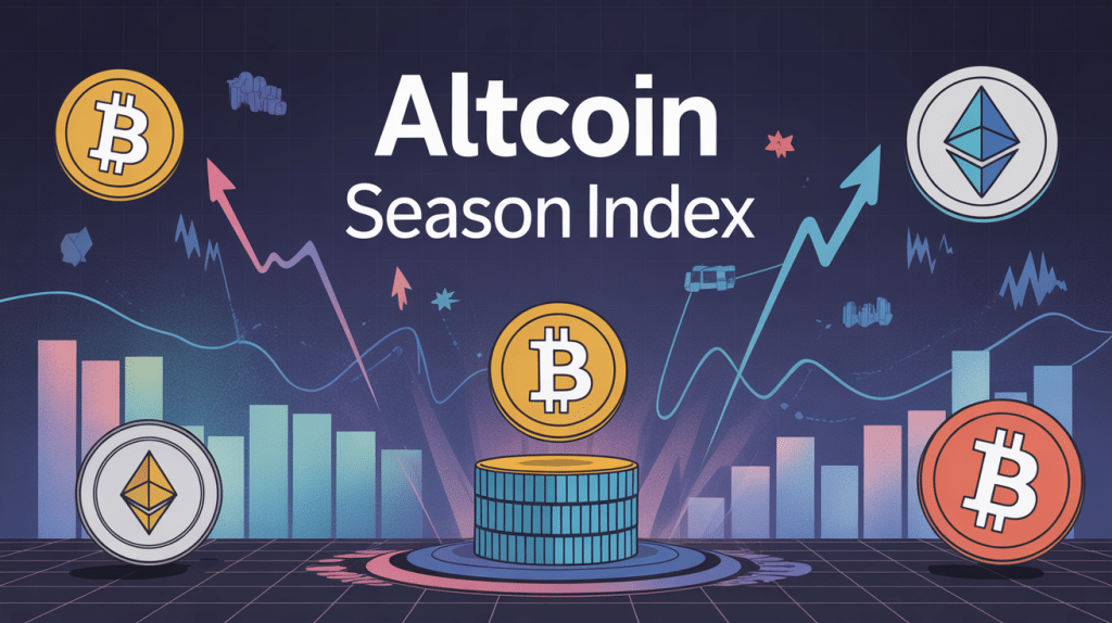 Diagramme Altcoin Season Index avec Bitcoin et altcoins