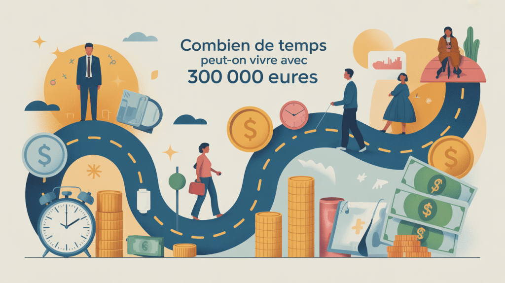 illustration combien de temps peut on vivre avec 300 000 euros chemin de vie