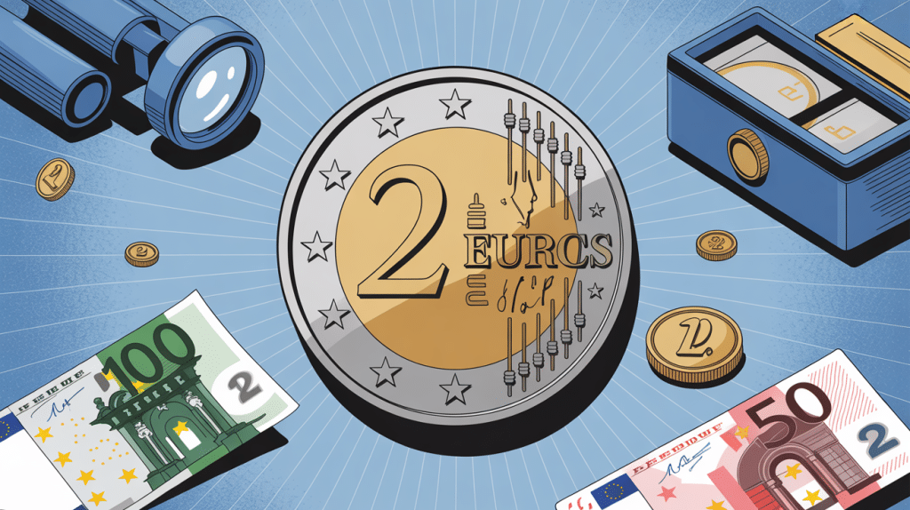 illustration numismatique pour comment connaitre la valeur d'une piece de 2 euros