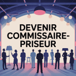 illustration moderne comment devenir commissaire priseur salle de ventes