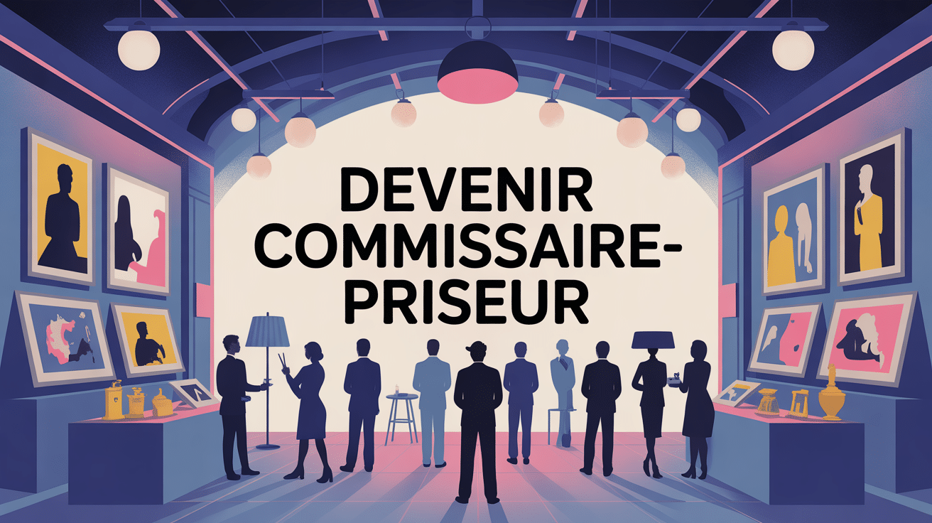 illustration moderne comment devenir commissaire priseur salle de ventes