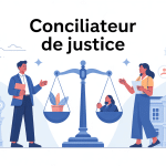 devenir conciliateur de justice illustration vectorielle moderne ambiance administrative