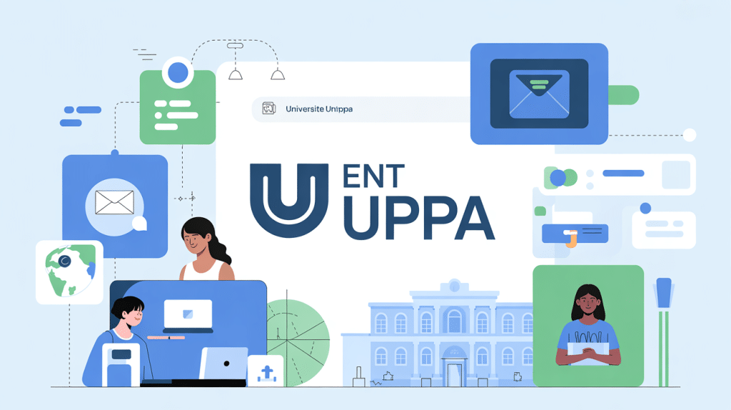 interface ent uppa illustration vectorielle