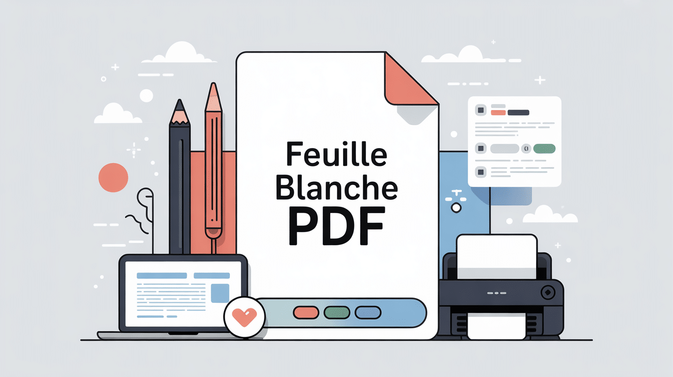 illustration feuille blanche pdf ambiance moderne