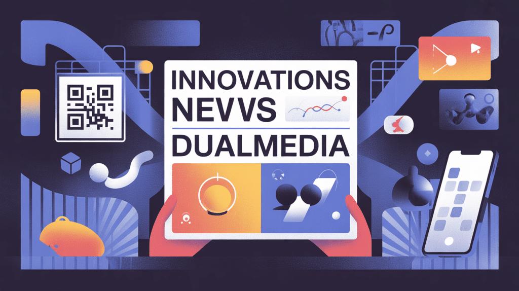 Illustration innovations news dualmedia convergence médias physiques numériques