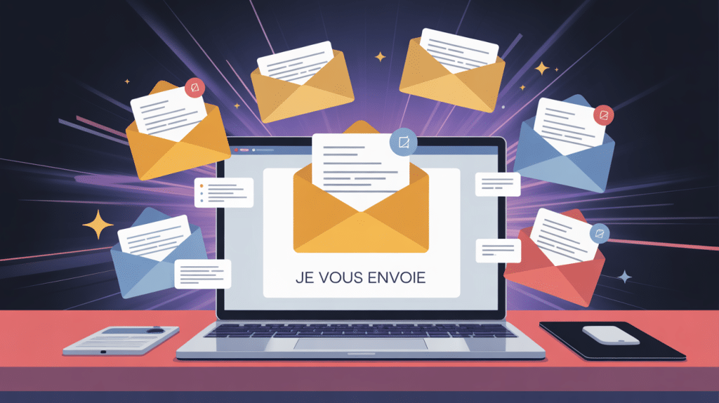 je vous envoi email entreprise design vectoriel