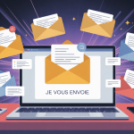 je vous envoi email entreprise design vectoriel