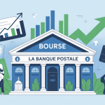 illustration bourse la banque postale moderne et rassurante