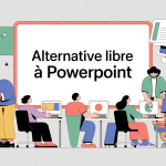 Nommez une alternative libre au logiciel propriétaire Microsoft PowerPoint, visuel de collaboration autour de présentations