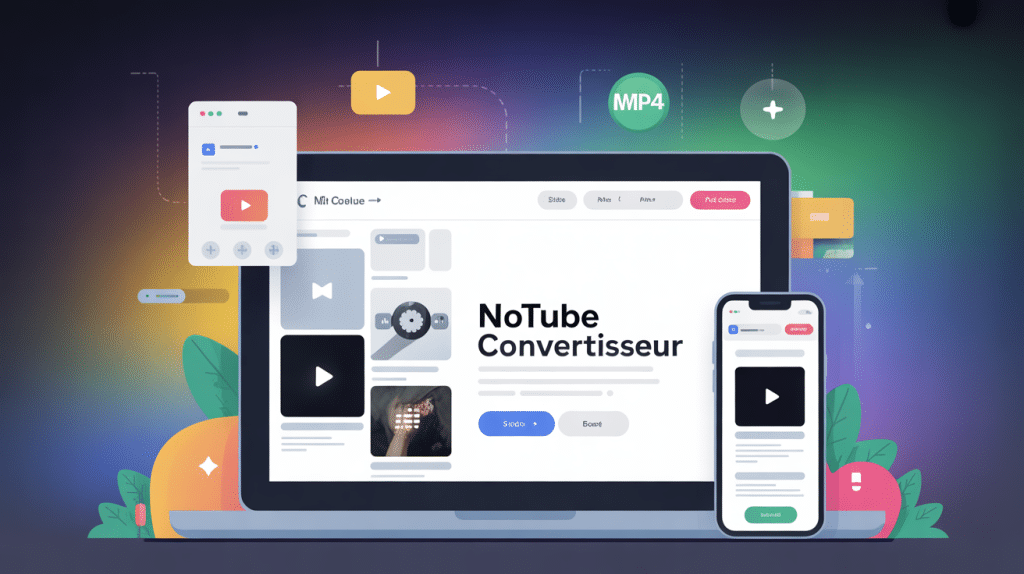 Notube convertisseur sur ordinateur et mobile, conversion MP3 MP4