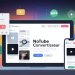 Notube convertisseur sur ordinateur et mobile, conversion MP3 MP4