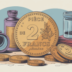 Illustration collection pièce de 2 francs françaises