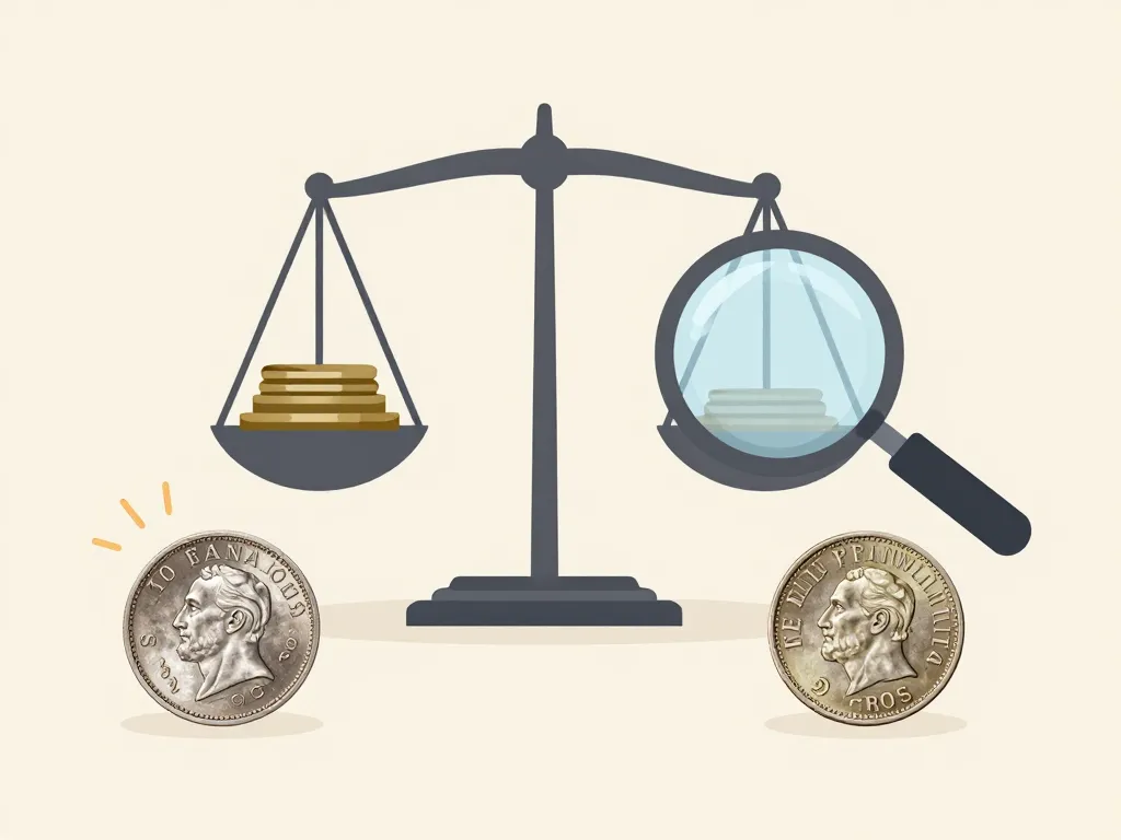 Diagramme critères valeur pièce de 2 francs