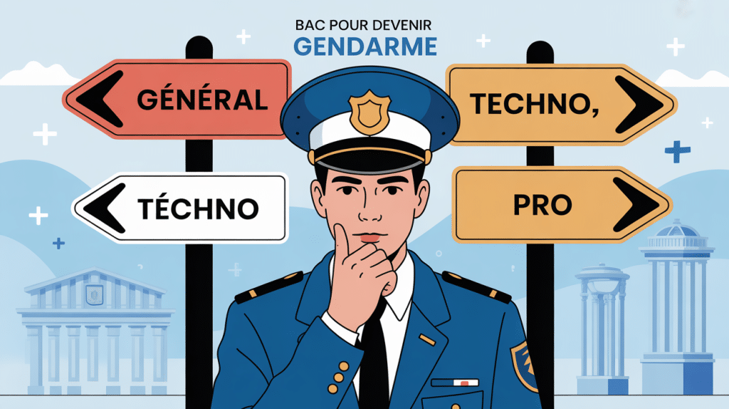 Illustration bac et parcours pour devenir gendarme