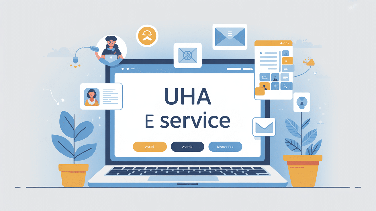 illustration uha e service portail numérique ordinateur