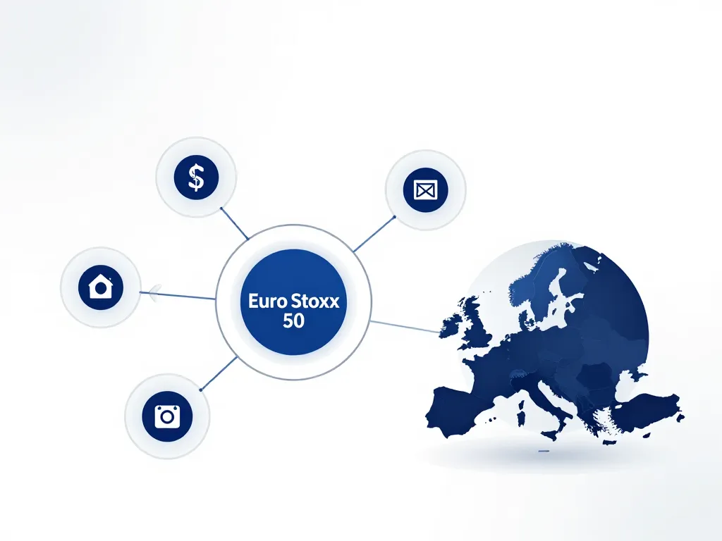 Comparaison de Euro Stoxx 50 avec autres indices européens visuel