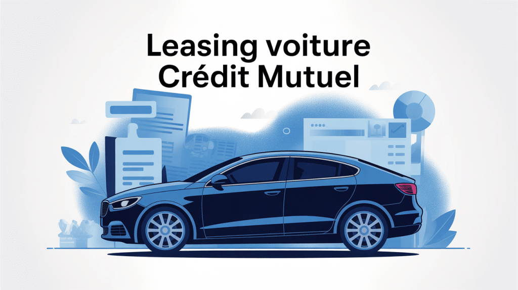 crédit mutuel voiture leasing illustration visuelle