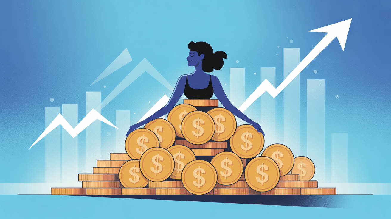 Illustration devenir riche avec 10000 euros, réussite financière