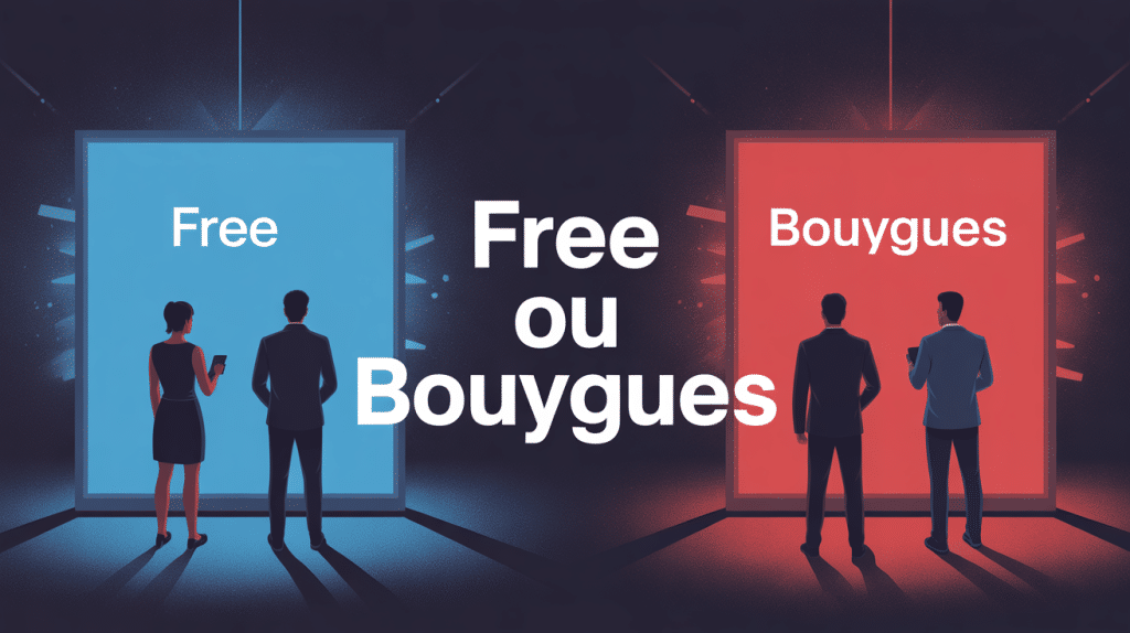 Illustration choix opérateur free ou bouygues