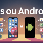 iOS ou Android icônes critères smartphone