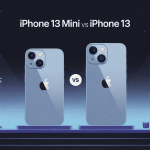 Illustration iPhone 13 mini vs iPhone 13 moderne