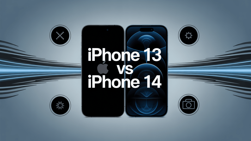 iPhone 13 vs iPhone 14 illustration comparaison centrale