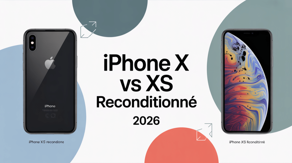 iPhone X vs XS reconditionné illustration comparatif 2026