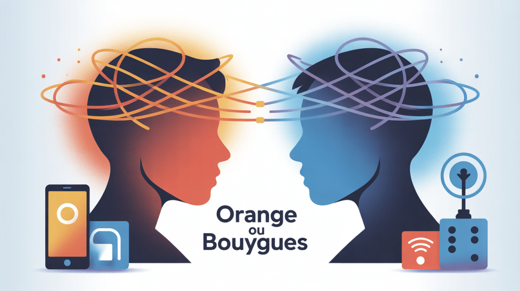 Illustration choix orange ou bouygues opérateur réseau France