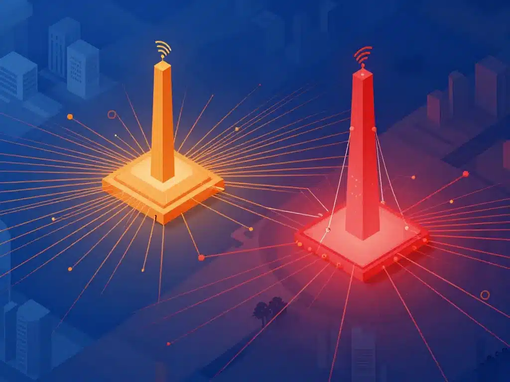 visuel orange ou sfr réseau fibre 5G couverture connexion