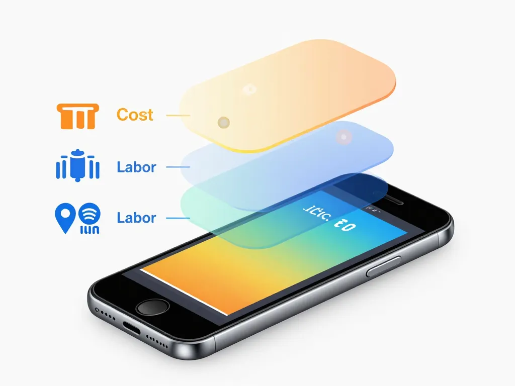 Schéma des coûts prix remplacement batterie iPhone