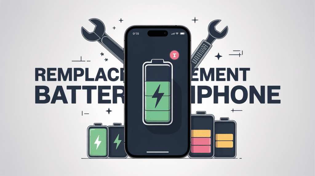 illustration moderne quand changer batterie iphone