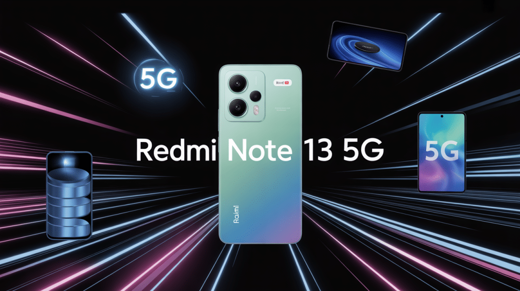 redmi note 13 5g illustration vectorielle futuriste