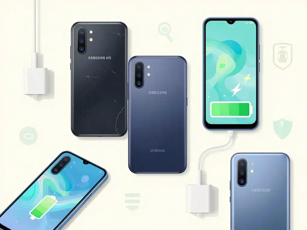 Samsung A10 prix 2026 état accessoires garantie