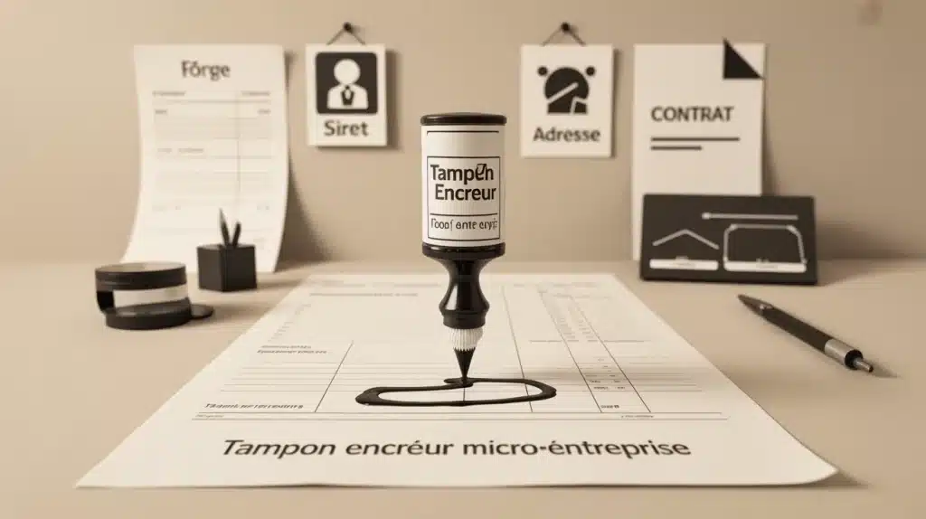 Tampon encreur micro-entreprise pour la conformité administrative