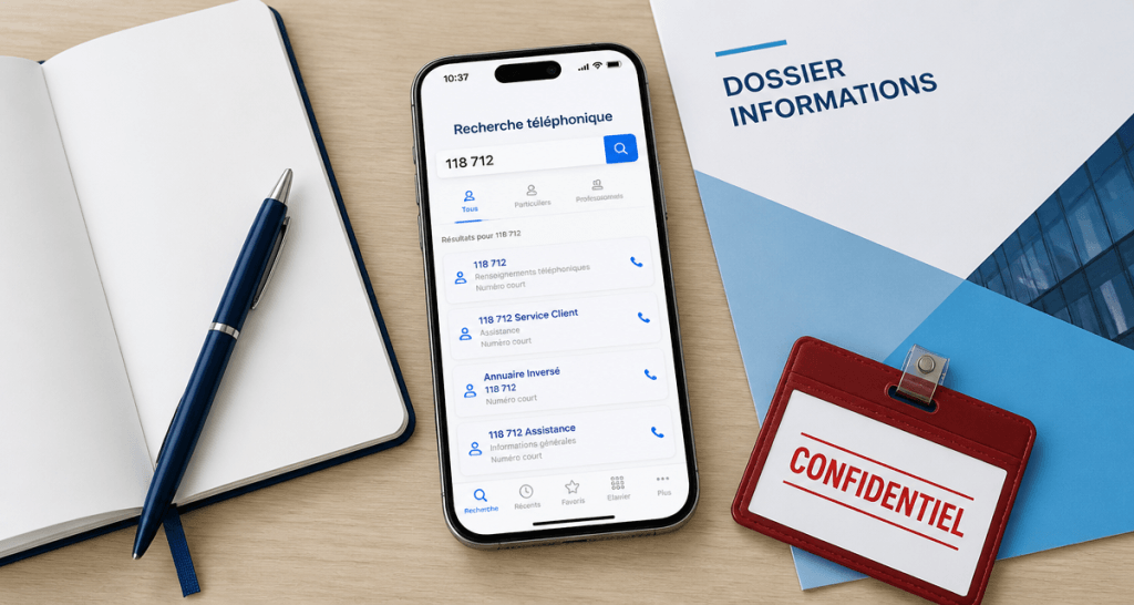 annuaire 118 712 sur smartphone