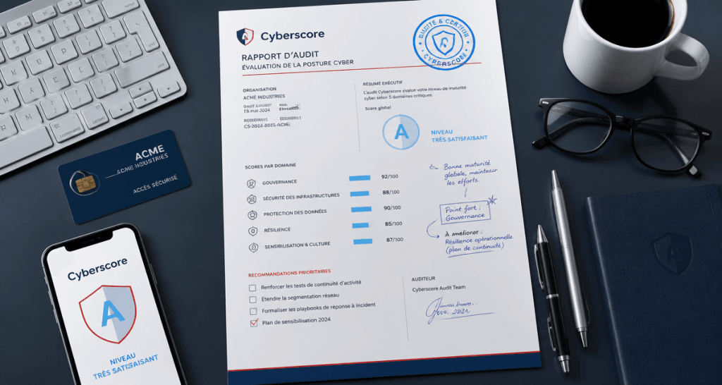 Cyberscore rapport audit sécurité