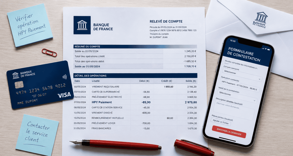 hpy paiement sur relevé bancaire
