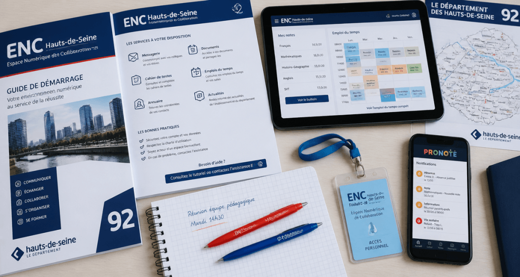 https //enc.hauts-de-seine.fr PRONOTE sur bureau scolaire