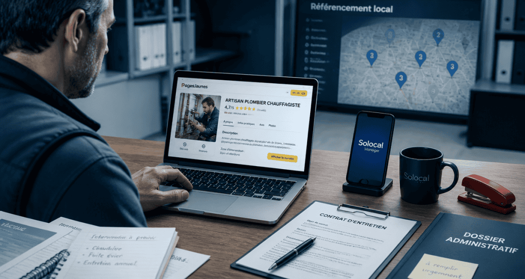 inscription page jaune professionnel gratuit vue bureau