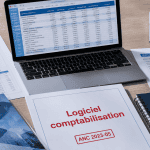 logiciel comptabilisation sur bureau avec Excel et documents financiers