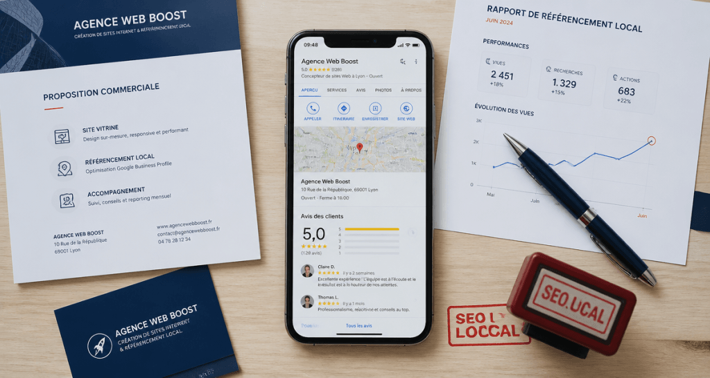 Référencer son entreprise sur Google, fiche Google Business Profile sur bureau