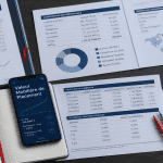documents valeur mobiliere de placement sur bureau
