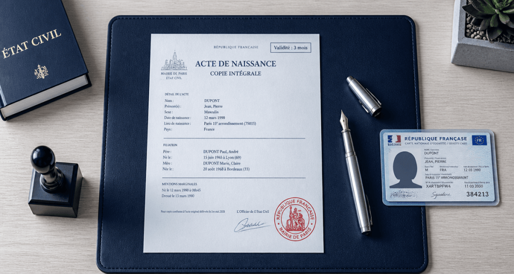 validité d un acte de naissance sur bureau administratif
