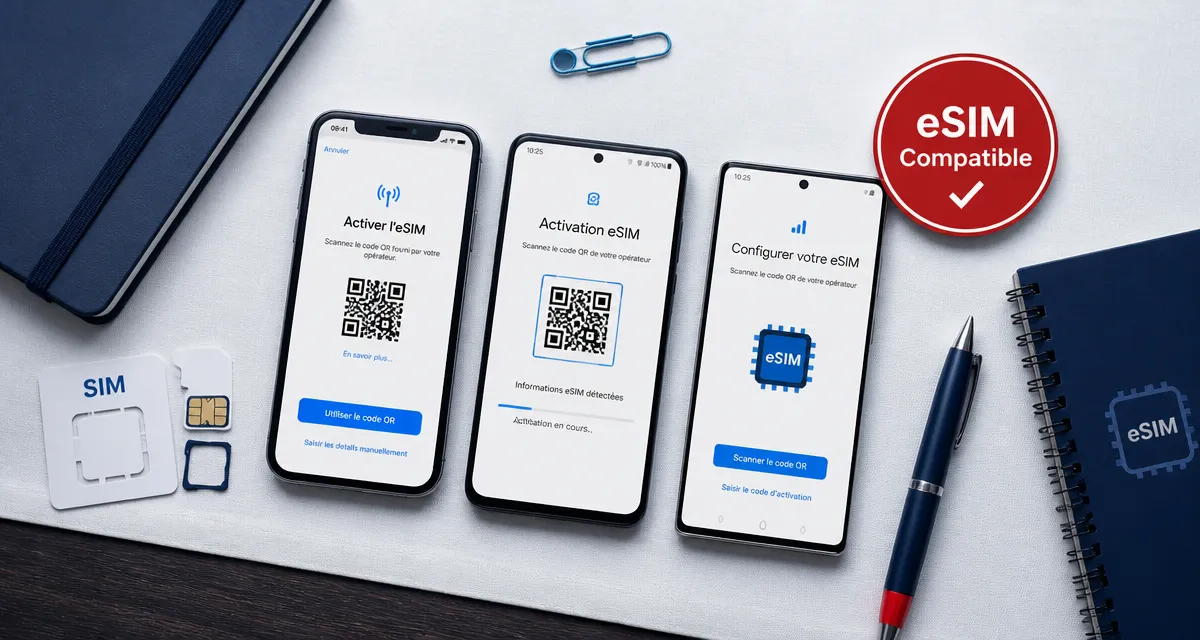 telephone esim activation qr code smartphones
